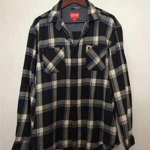 Coleman Outdoor Mens Size XXL Button Front Flannel Shirt Camping Hiking